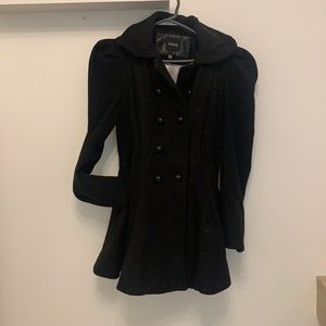 Black peacock coat